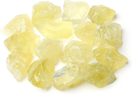 MAIBAOTA Natural Citrine Crystals Bulk Raw Healing Crystal Stones 1" Raw Rough Gemstones Rocks for Tumbling Polishing Cutting Reiki Witch Quartz Crystals
