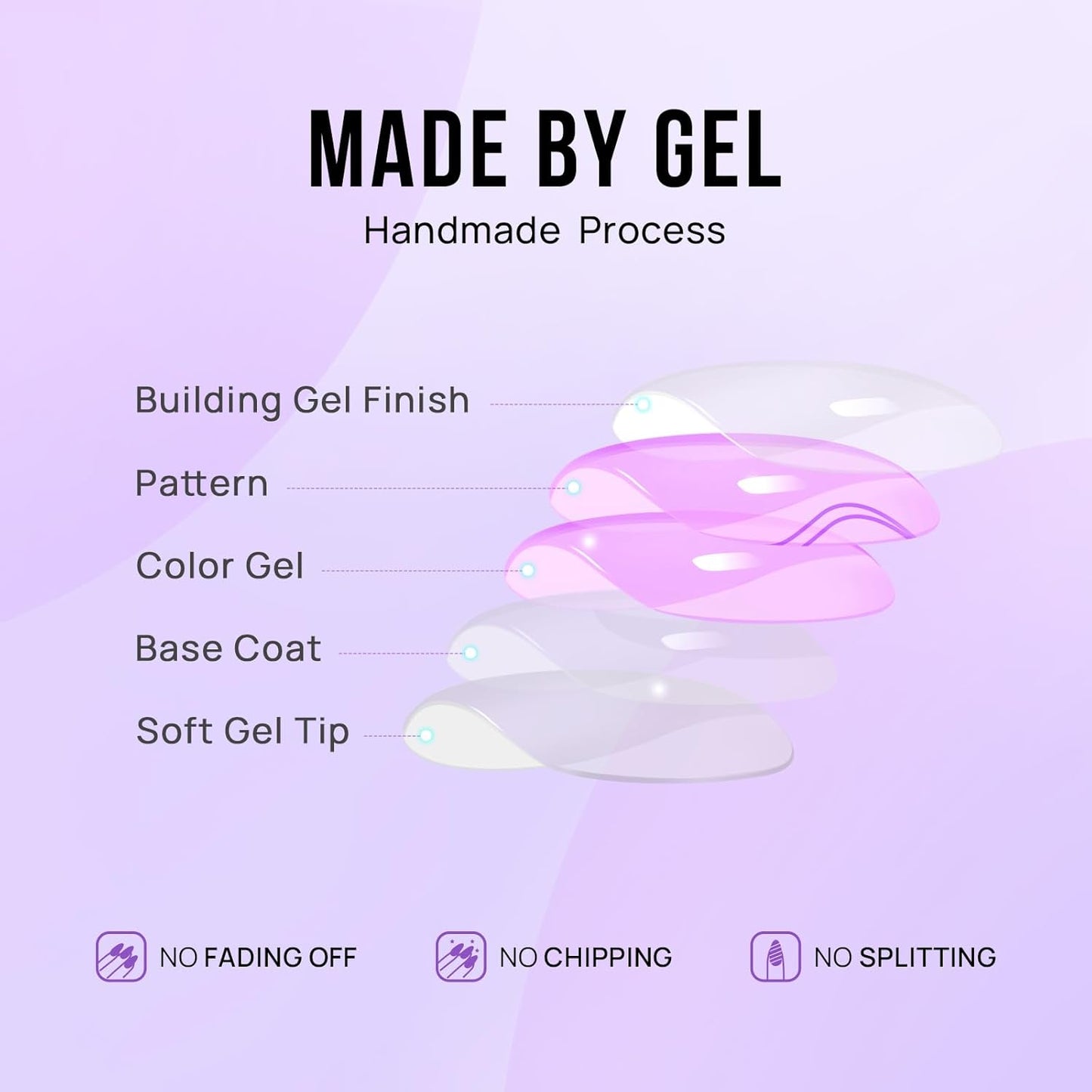 BTArtbox Press on Nails Short - White French Tip Press On Nails Square, Chrome Glazed Glue On Nails, Stick On Nails in 15 Sizes - 30 Soft Gel Fake Nail Kit, Be Elegant