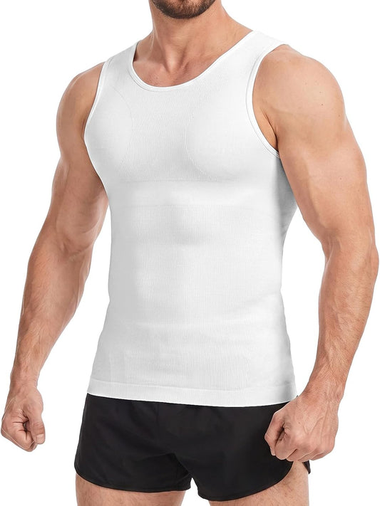 Sleeveless Compression Shirt Men Slimming Body Shaper Vest Mens Compression Tank Top Undershirt Shapewear Tummy Control