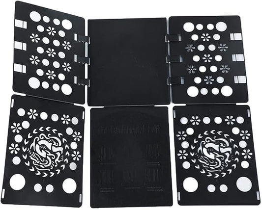 Shirt Folding Board T Shirts Clothes Folder Plastic Laundry Folders Folding Boards Helper Tool for Adults and Children (Black)