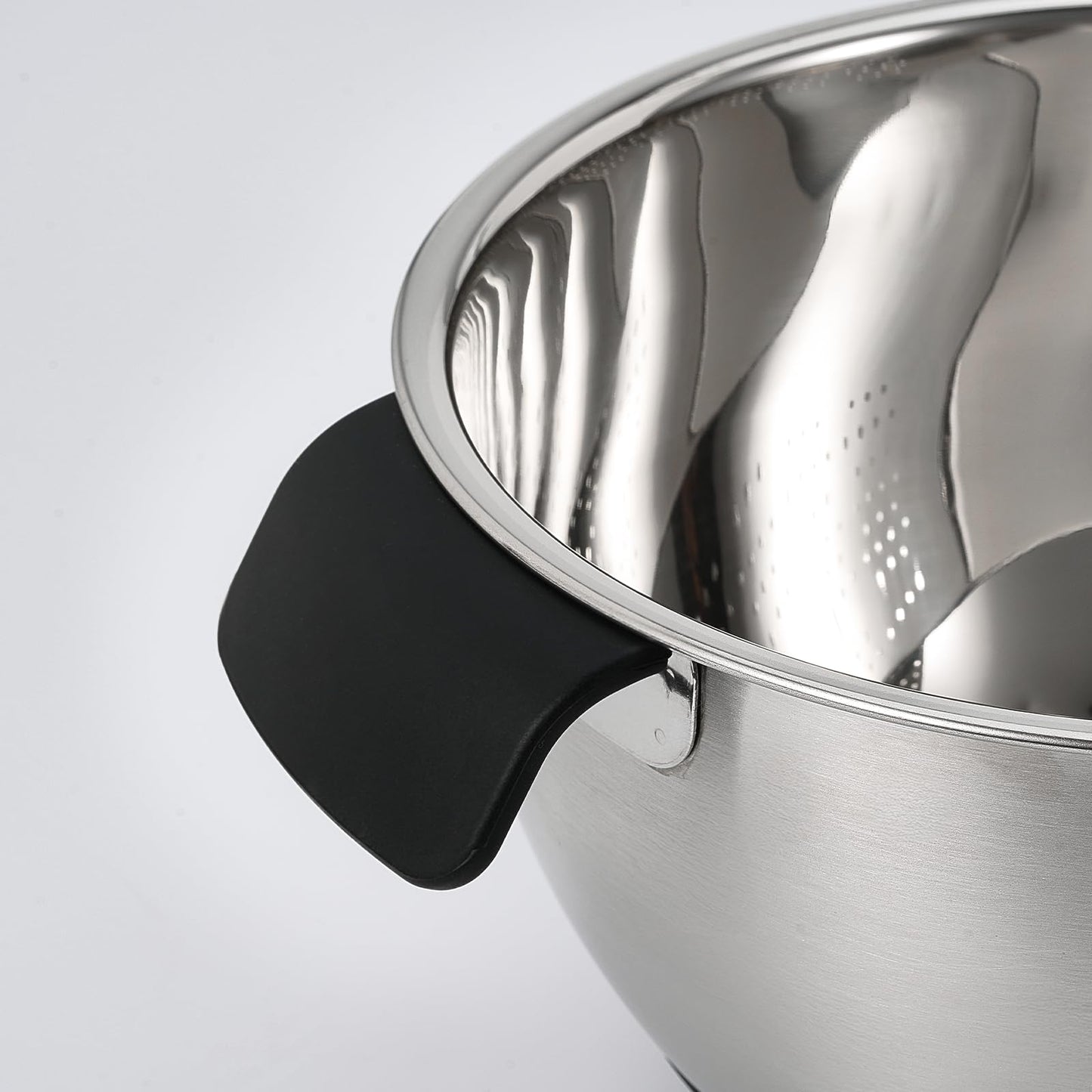 Rice Washing Bowl with Strainer Quinoa Washer Bowl, Stainless Steel Side Drainers Colander for Cleaning Fruits, Vegetables, and Beans - Versatile Kitchen Tool
