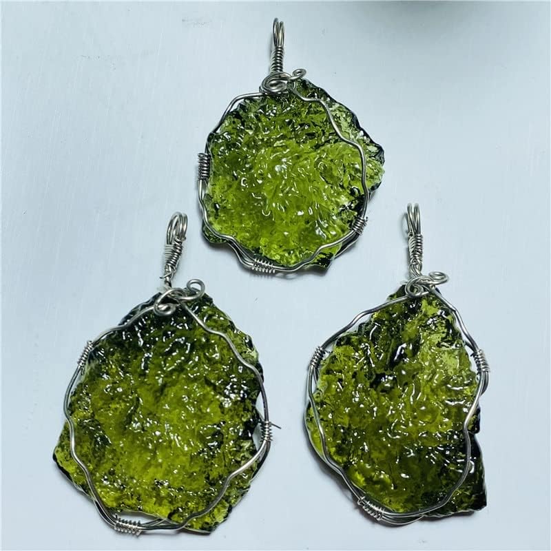 Moldavite Czech Meteorite Mineral Specimen Spiritual Healing Aerolite Crystal Energy Stone, 11223S1BOTTON (Color : Tektite, Size : 5-10g)