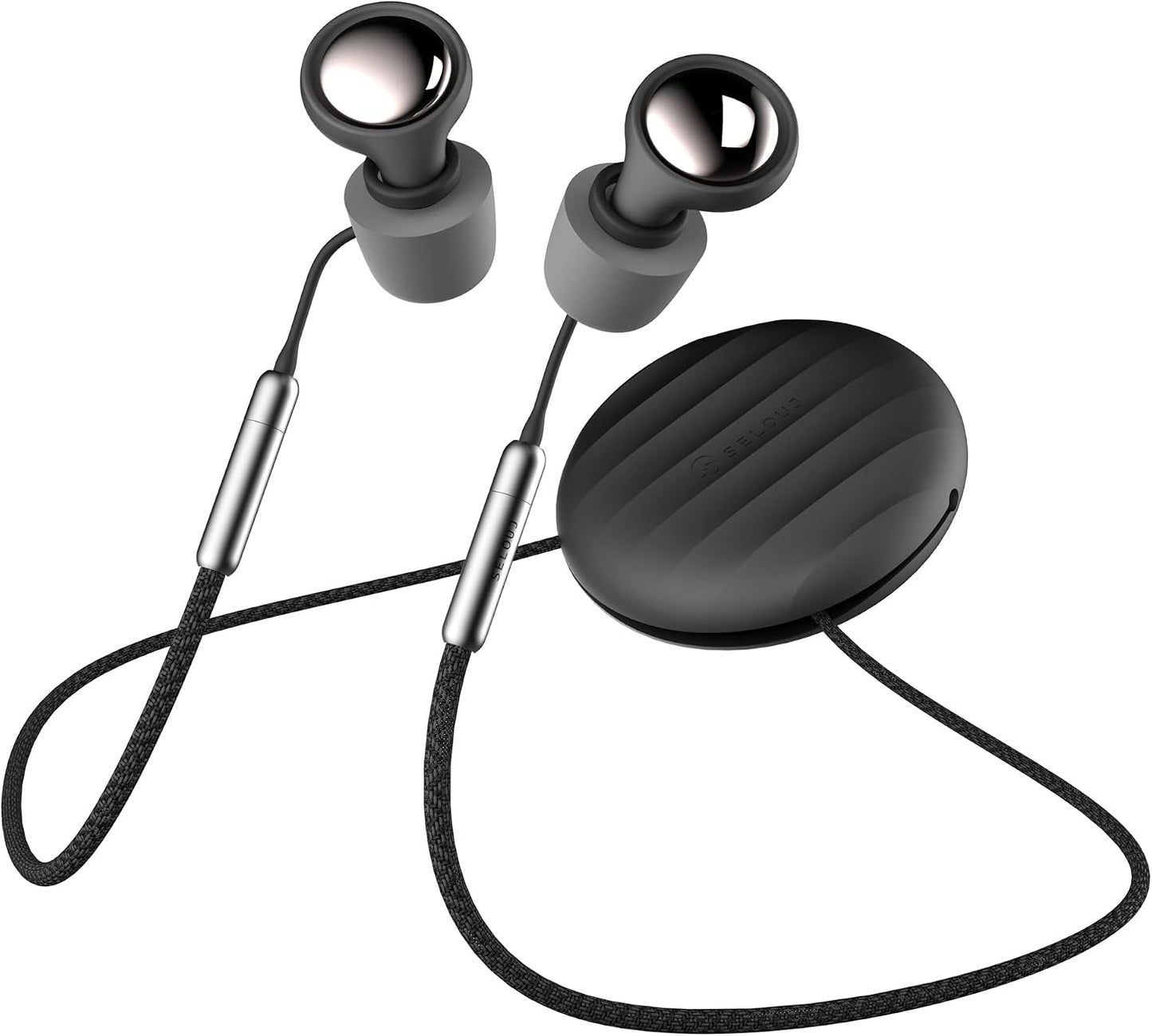 Ear Plugs for Sleeping and Concerts with Cord, Anti-Loss Reusable Earplugs, Ultra-Comfy Earplugs, 45dB Noise Reducing, Hearing Protection for Travel & Focus, 7 Pair Silicone & Foam Eartips