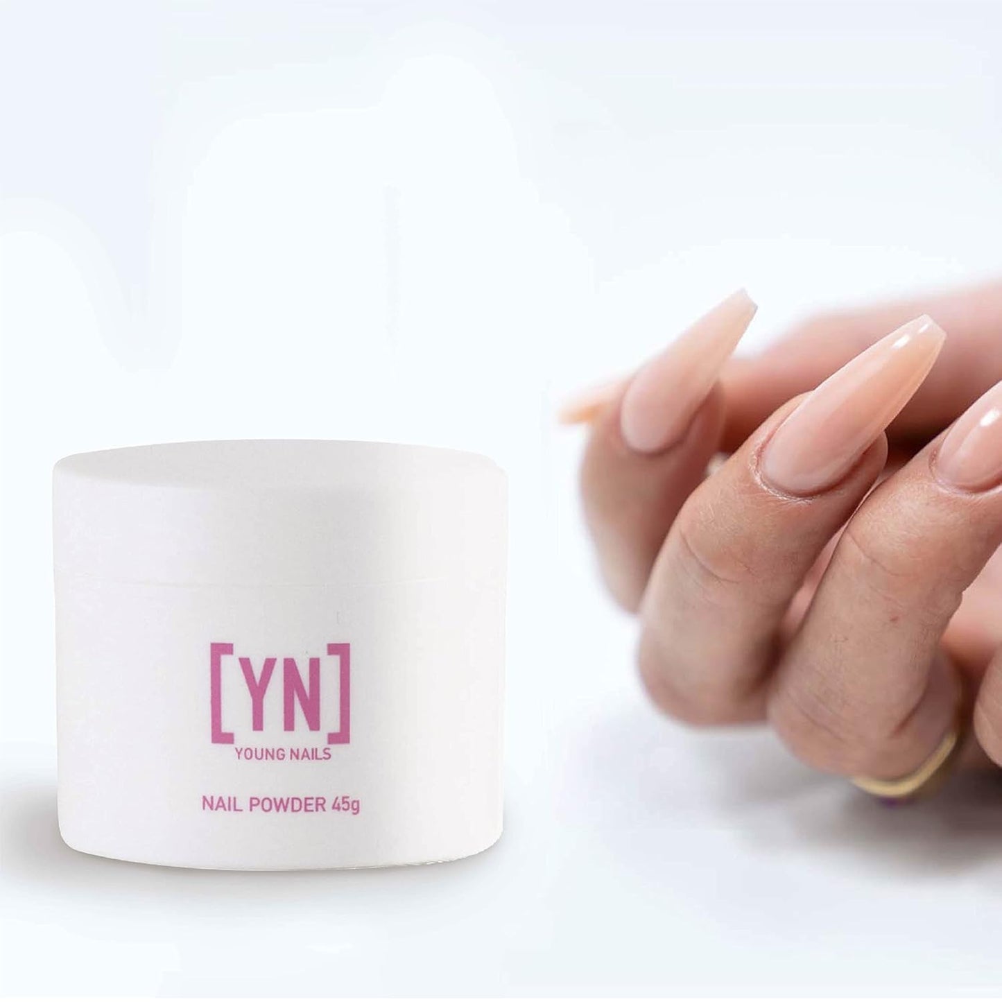 Young Nails Acrylic Core Powder - Self-Leveling Acrylic Nail Powder, Clear Nude Pink White Acrylic Powder for Nail Extenstion, Professional Grade, Superior Adhesion, Color - French Pink, 45g