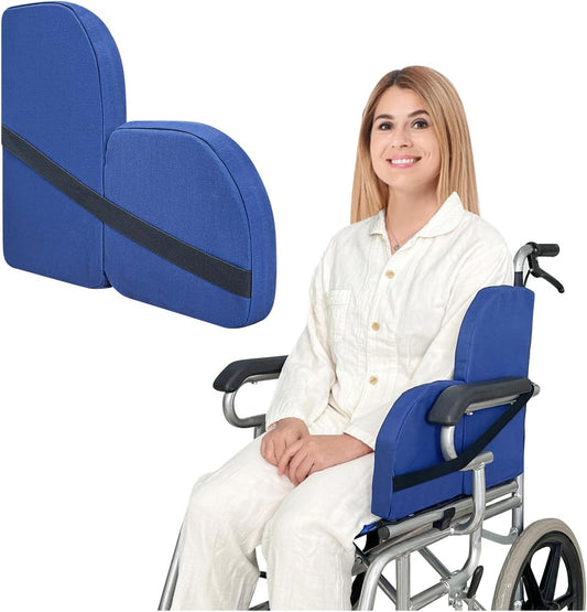 Lateral Support for Wheelchair Side Guards, Wheelchair Lateral Support Cushion, Contoured Foam Pad for Better Posture Sitting Upright, Wheelchair Side Padding for Elderly (1 Pack)