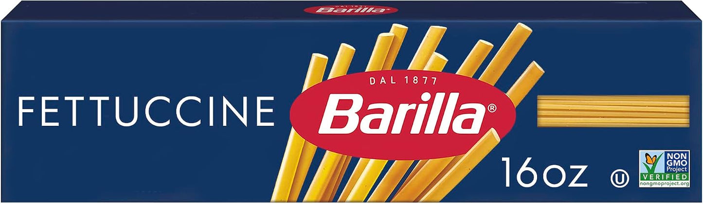 Barilla Fettuccine Pasta, 16 oz. Box - Non-GMO, Made with Durum Wheat Semolina - Kosher Certified
