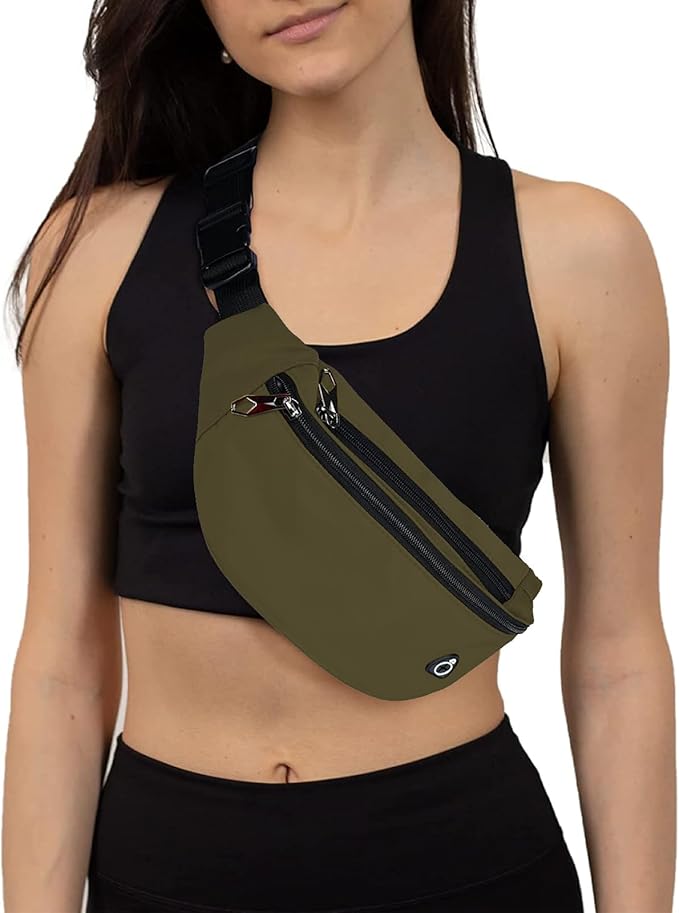 Fanny Packs for Men and Women, Waterproof Sports Waist Pack Bag for Travel Hiking Running Hands-free