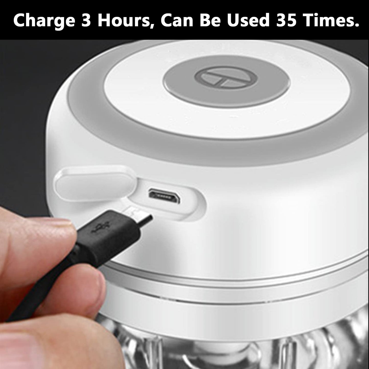 Electric Mini Garlic Chopper, 100ML Food Chopper Garlic Mincer USB, Portable Small Food Processor for Vegetables