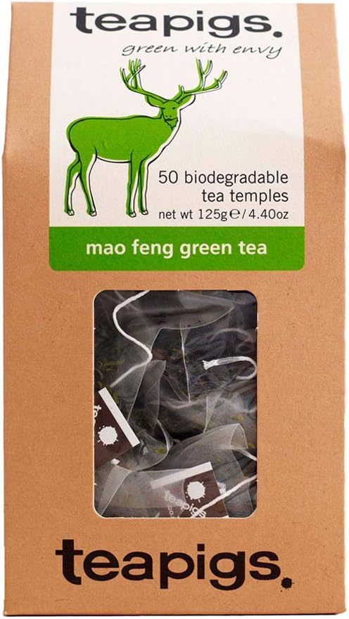 Teapigs Mao Feng Green Tea Bags Made With Whole Leavesâ€“ 50 Count (1 Pack of 50 Teabags)