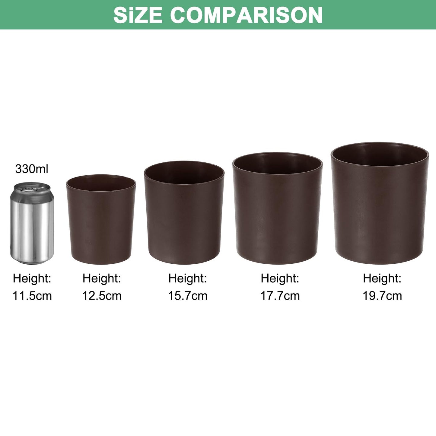 M METERXITY 2-Pack Plastic Plant Pots, 6 Inch Plastic Planters Round Flower Planter Containers Flower Pots for Indoor/Outdoor/Garden, Plant Holder [Gold Tone]