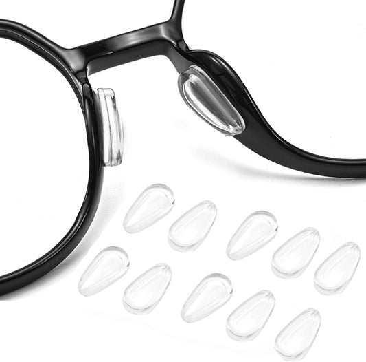 Eyeglass Nose Pads, Adhesive Anti Slip Eyeglasses Nose Grips with Airbag,3.2mm Thickness for Eyeglasses Sunglasses Reading Glasses,5 Pairs,Transparent