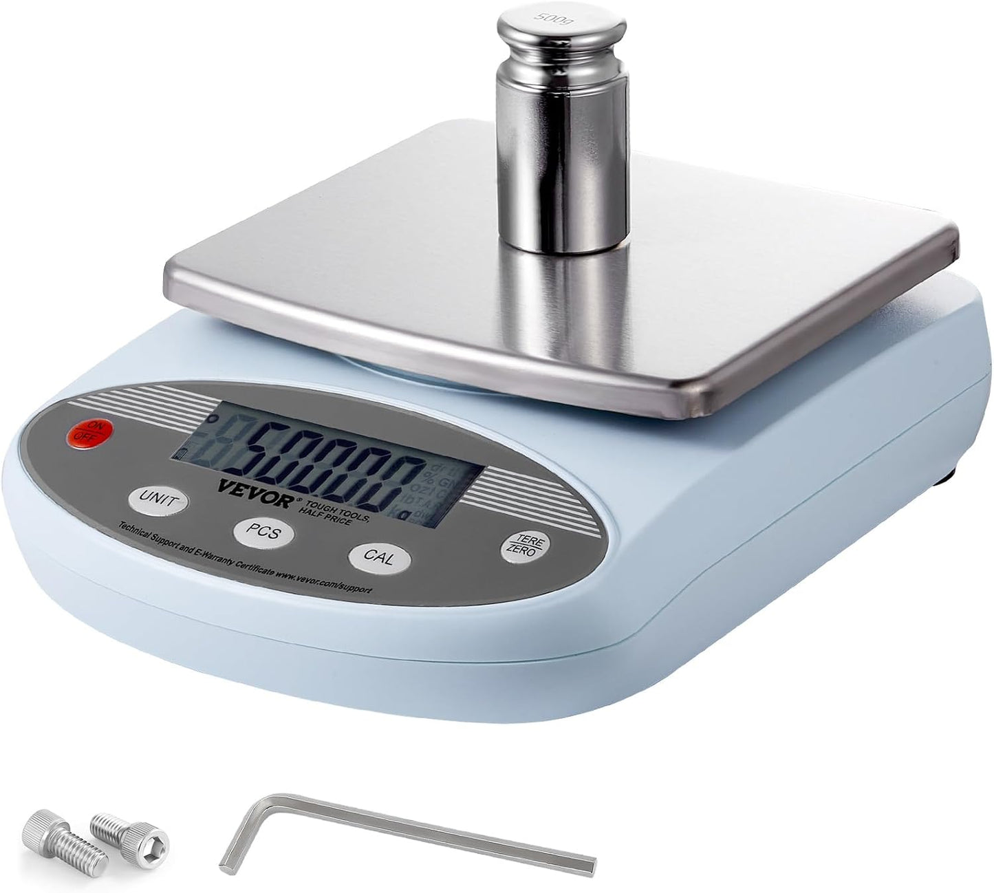 VEVOR Lab Scale, 2000g x 0.01g Accuracy High Precision Analytical Balance, 13 Units Conversion Electronic Scientific Laboratory Scale, LCD Display Digital Jewelry Weighing Scale for Lab, Jewelry