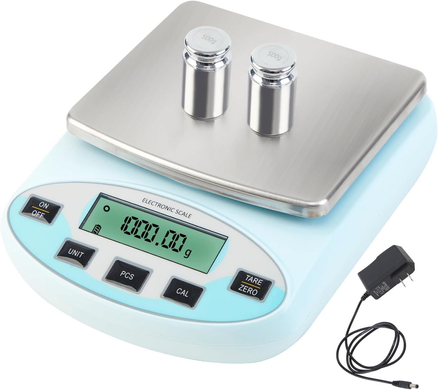 Lab Scale 6000g x 0.01g Digital Scale 0.01g Gram Accuracy, High Precision Electronic Analytical Balance, 13 Unit Conversion Scale for Kitchen Laboratory Jewelry Scientific Weighing (500g*2)