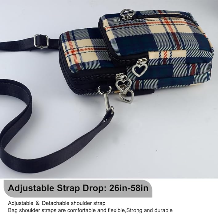 JANKS Small Crossbody Bag for Women - Mini Phone Purses with Crossbody Strap and Wallet - Nylon Arm Bag