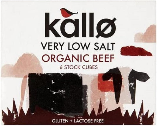 Kallo - Very Low Salt Organic Beef Stock Cubes - 48grams