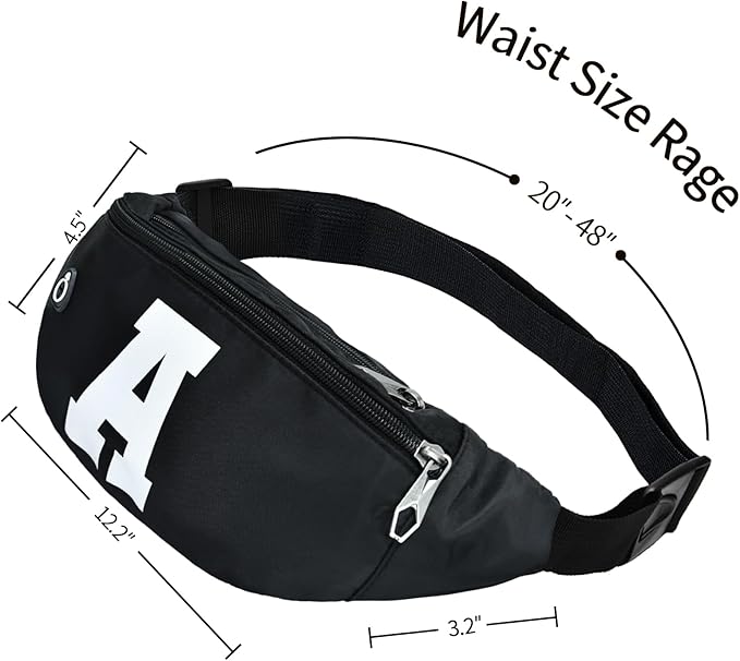 Fanny Packs for Men and Women, Waterproof Sports Waist Pack Bag for Travel Hiking Running Hands-free