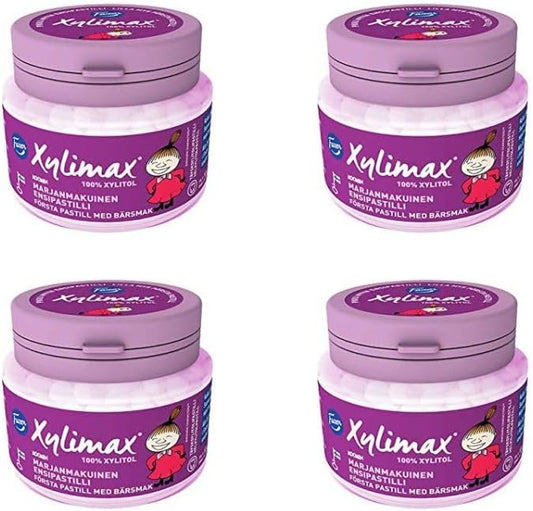Fazer Xylimax Moomin Pikku My full xylitol Pastilles 4 Jars of 85g