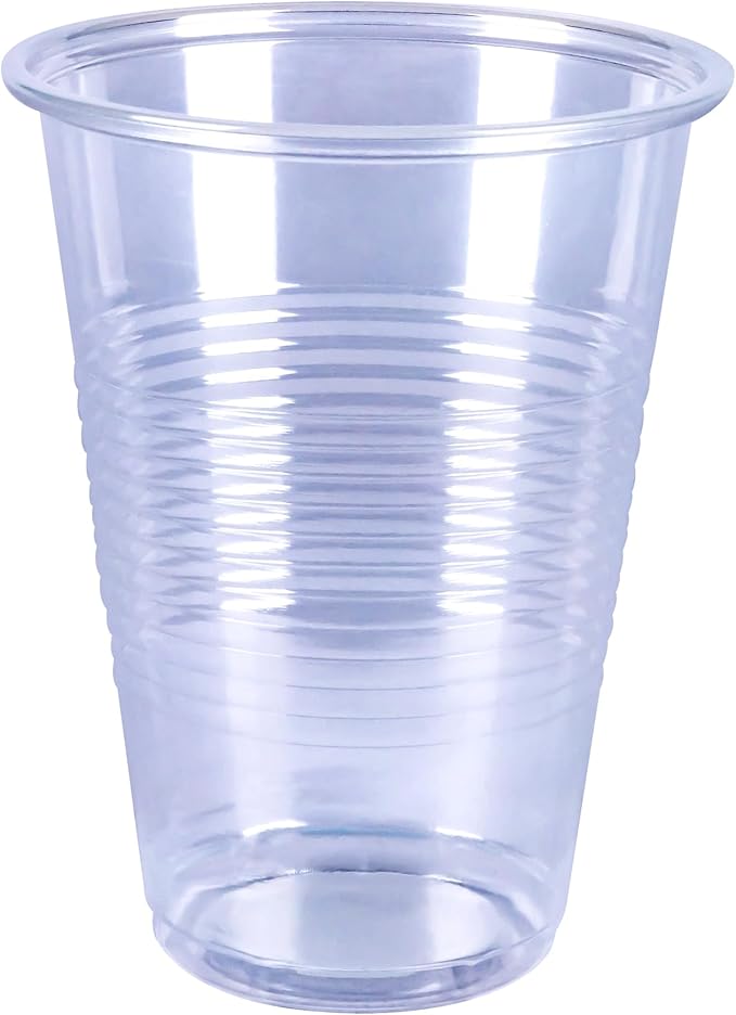 Amazon Basics Disposable Clear Plastic Cups for Cold Drinks, BPA-Free, Easy to Hold, 16oz, 50 Count (Pack of 2)
