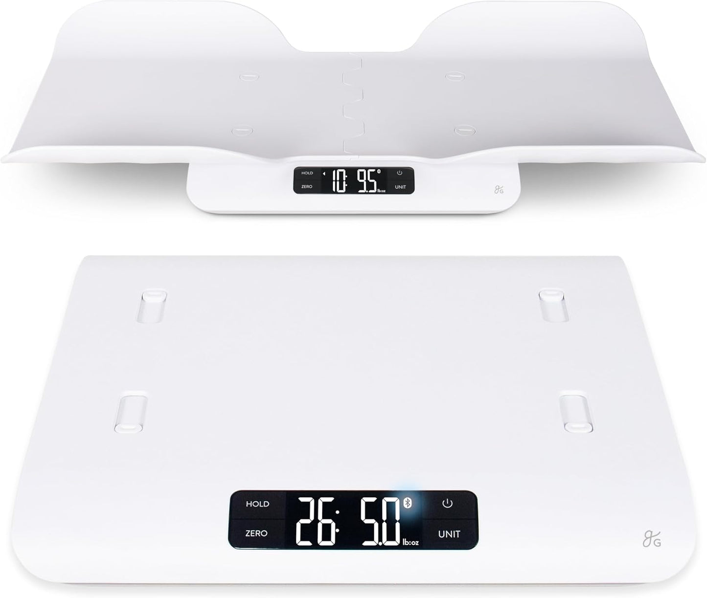 Greater Goods Smart Baby Scale – Bluetooth Digital Infant Scale for Newborns & Toddlers, Automatically Track Growth in gG Baby App, Accurate Even with Movement, 0.1 oz Precision Sensor, 66 lb Capacity