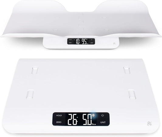 Greater Goods Smart Baby Scale – Bluetooth Digital Infant Scale for Newborns & Toddlers, Automatically Track Growth in gG Baby App, Accurate Even with Movement, 0.1 oz Precision Sensor, 66 lb Capacity
