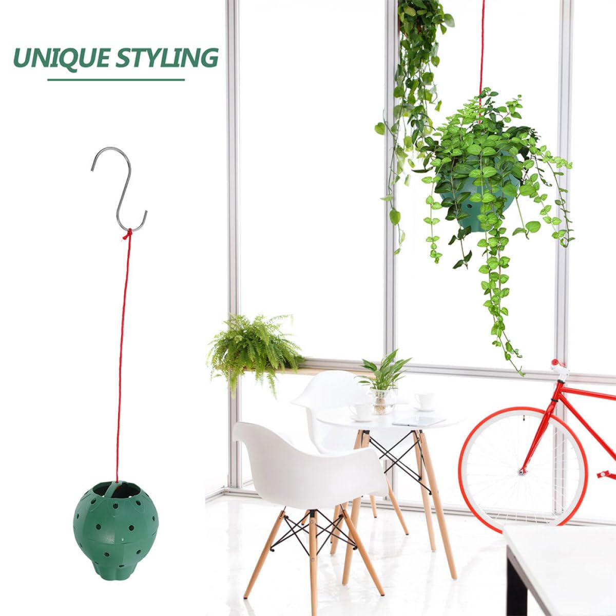 Outanaya 5pcs Multi-Opening Strawberry Flower Pot Hanging Planter Plastic Seedling Nursery Pots with Drainage for Indoor Outdoor Garden Patio Planting