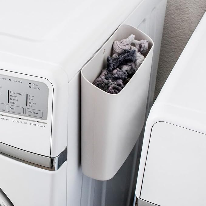 Simplation Laundry Detergent Cup Holder Collection: MAGNETIC LINT HOLDER BIN for Laundry Room Storage