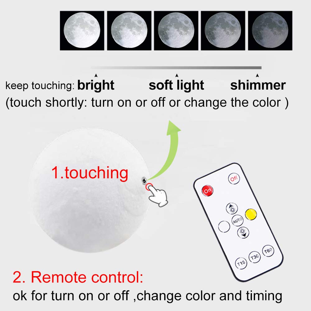 K KENON Engraved 3D Moon Lamp Anniversary Valentine‘s Gift for Wife, to My Wife Birthday Gifts from Husband, Personalized 5.9 Inch 3D Printing Moon Light Gift for Wife Mother's Day Christmas Gift