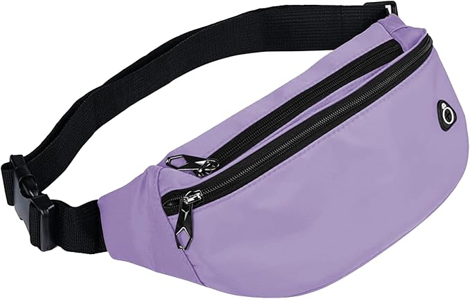 Fanny Packs for Men and Women, Waterproof Sports Waist Pack Bag for Travel Hiking Running Hands-free