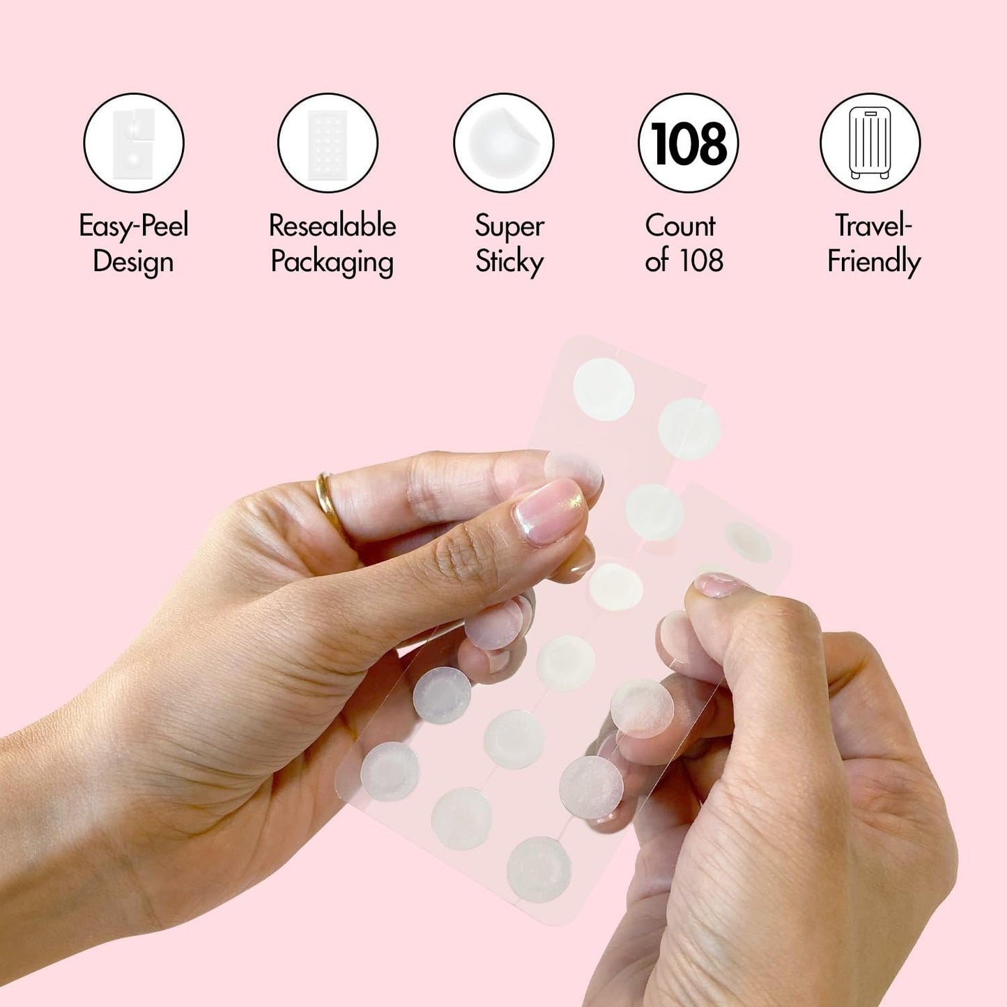 a.l.m. Magical Patch (3) Hydrocolloid pimple patches. These ultra thin & translucent hydrocolloid adhesive covers and absorb unwanted pimples. Parches Para Acne for skincare.