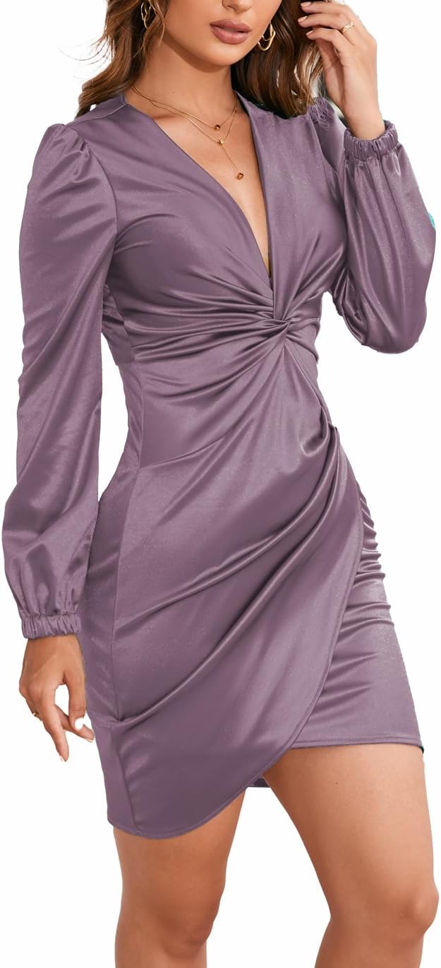 TDiooCor Womens Sexy Ruffle Elegant Bridesmaid Formal Evening Dress Elegant Curvy Wedding Guest Midi Dress