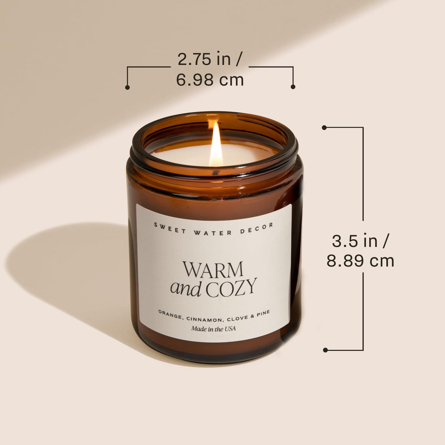 Sweet Water Decor Relaxation Candle - Soy Eucalyptus, Peppermint, and Clove Scented Spa Candles for Home - 9oz Amber Jar + Black Lid, 40+ Hour Burn Time, Made in the USA