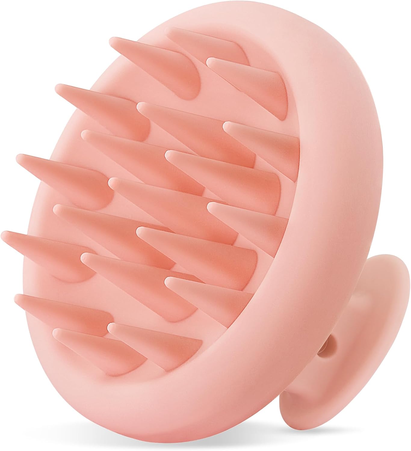 HEETA Scalp Massager Hair Growth, Scalp Scrubber with Soft Bristles, Integrated Silicone Design, Exfoliator for Dandruff Removal & Relaxation, Shampoo Brush Fit Wet Dry Hair Use, Light Pink
