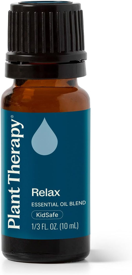 Plant Therapy Relax Essential Oil Blend 100% Pure, Undiluted, Natural Aromatherapy, Therapeutic Grade 10 mL (1/3 oz)