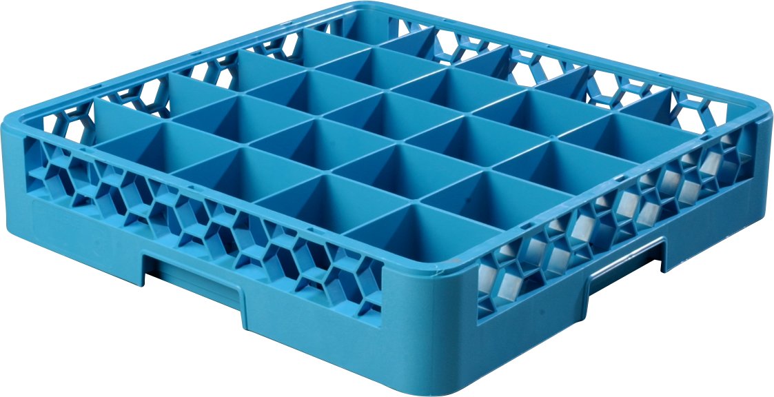 Carlisle FoodService Products OptiClean 25 Compartment Glass Racks â Fits 3.25" Diameter Red Wine Goblets, Beverage Glasses, Rocks Glasses, Tamper Proof Restaurant Kitchen, Blue