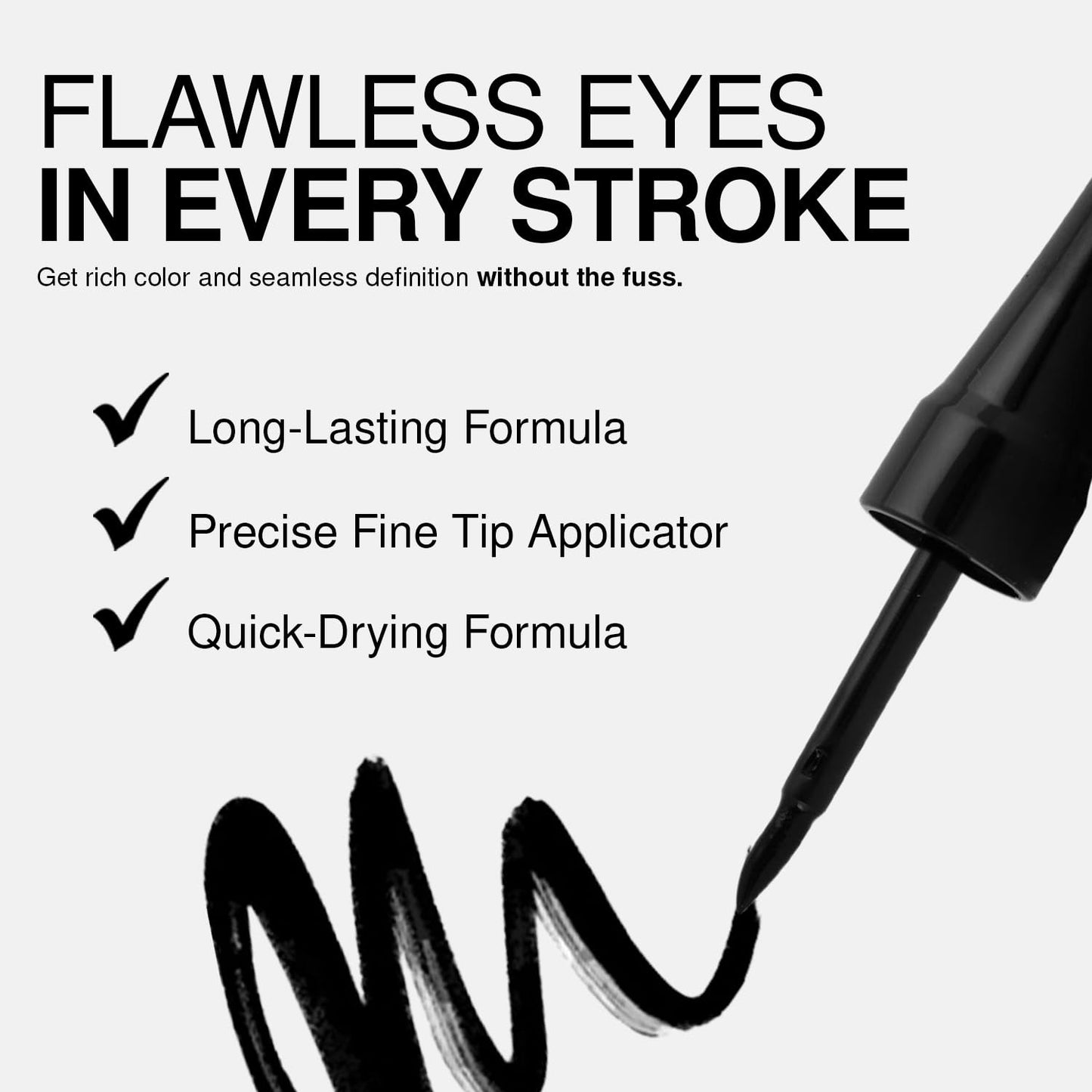 Palladio Liquid Eyeliner, Highly Pigmented and Waterproof Eyeliner, For Intense Eye Definition, Smear-proof Eyeliner Liquid, Includes Easy Grip Wand and Felt Tip Eyeliner Applicator, Black Brown