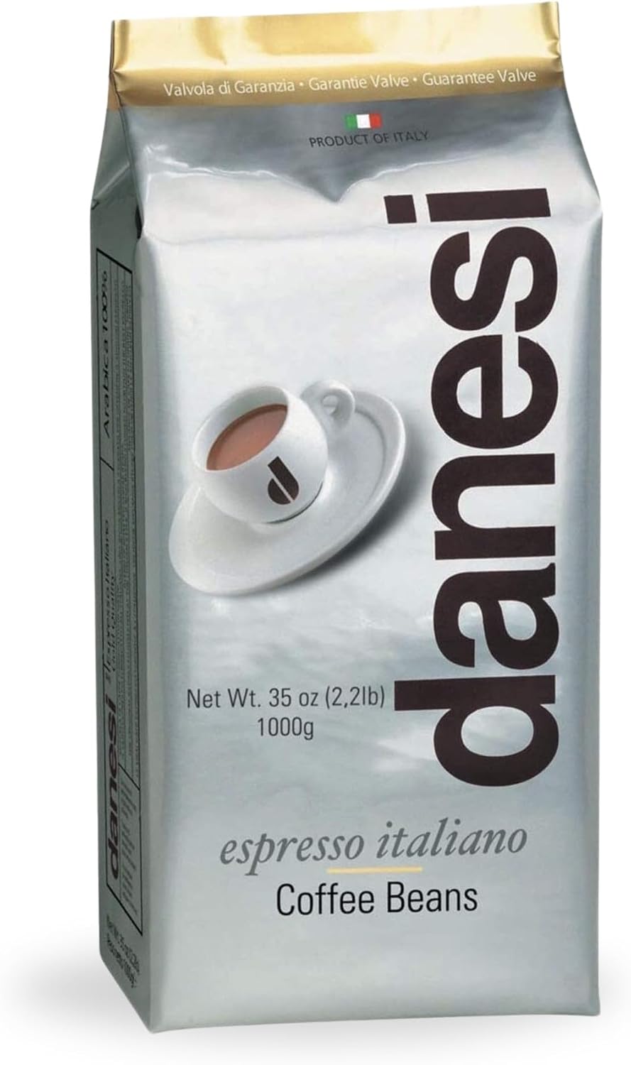 Danesi Caffe Italian Whole Coffee Beans - Espresso Coffee Beans and Medium Roast Whole Bean - Perfect for Espresso Machines, French Press, and Home Brewing - Gold (2.2 lb)