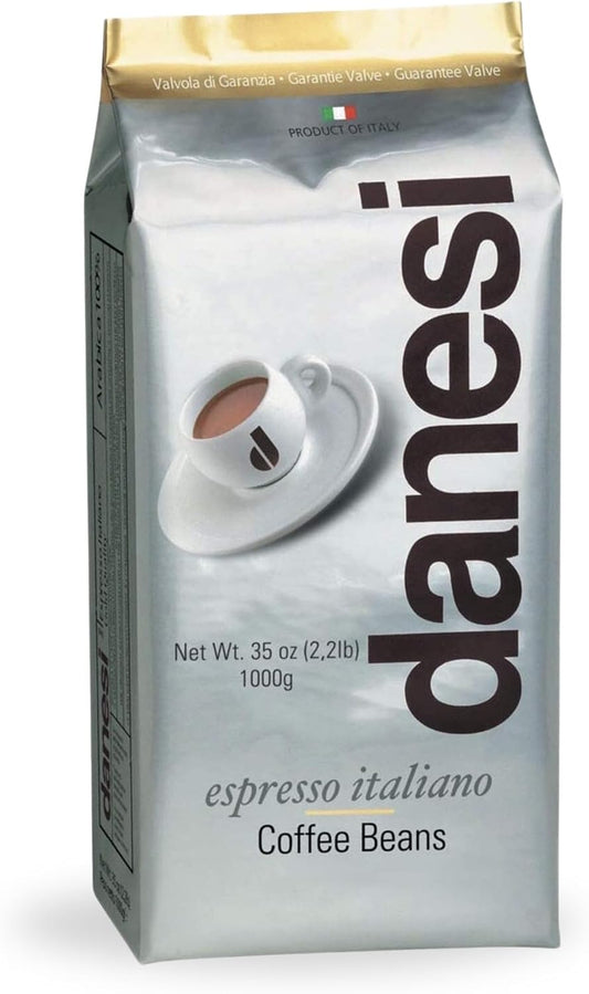 Danesi Caffe Italian Whole Coffee Beans - Espresso Coffee Beans and Medium Roast Whole Bean - Perfect for Espresso Machines, French Press, and Home Brewing - Gold (2.2 lb)