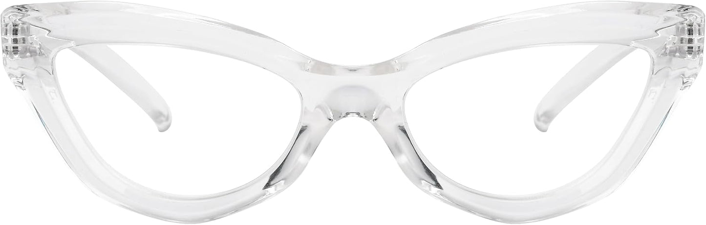 Eyekepper Cat-eye Style Reading Glasses for Women Chic Readers - Transparent +2.75