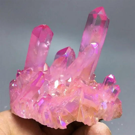 Rainbow Halo Crystal Quartz Cluster Home Furnishings Room Decoration Stone Gifts Home Decor(150-200g)