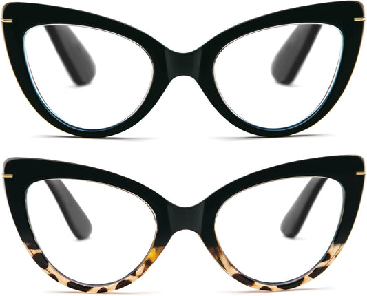 MMOWW Cat Eye Reading Glasses Fashion Cute Reader for Women