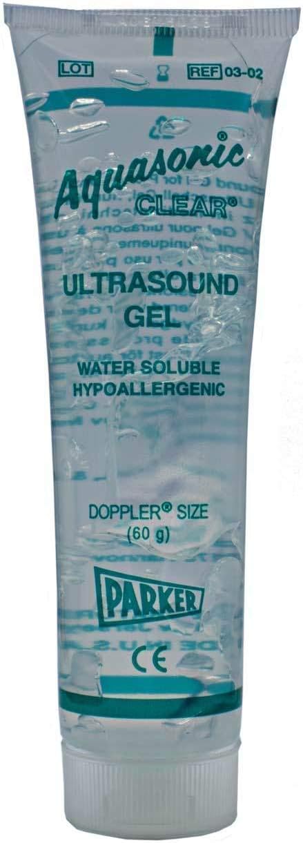 Pack of 3 Aquasonic Clear Ultrasound Gel, 60g Tube, Each, Brend Parker Labs