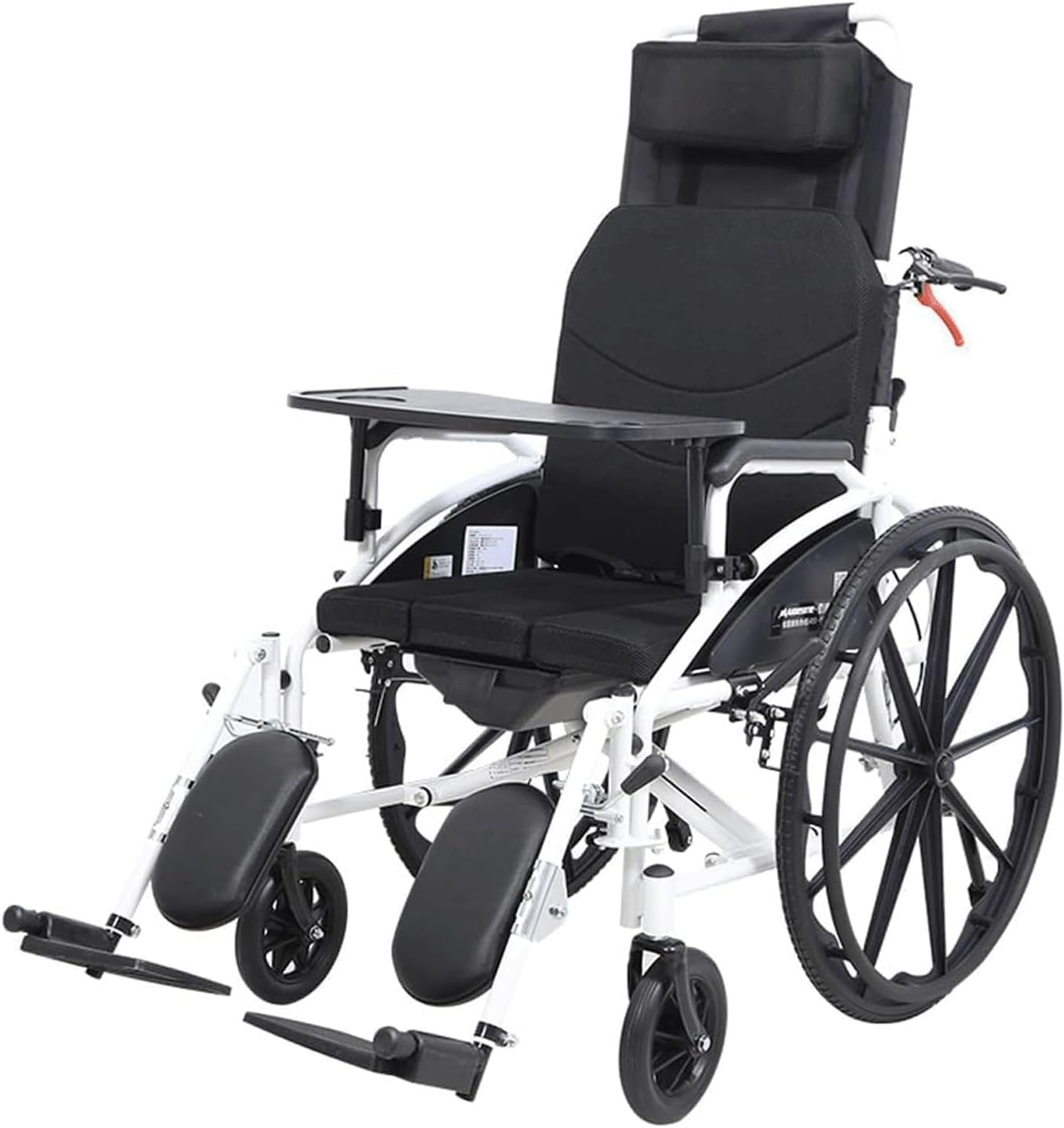 Light Wheelchairs High Back Aluminum Wheelchair Removable Headrest Reclining Transport Wheelchair Travel Wheelchairs