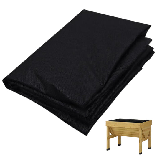 Wshxjzyay 63 * 114 inch Raised Garden Bed Liner, Non Woven Fabric Liner for Large Veg Trough, Keeps Soil Contained and Water Drained