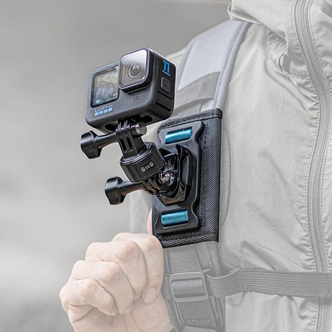 Magnetic Backpack Shoulder Strap Mount, 360Â° Rotatable Quick Release Backpack Mount, Bag Belt Shoulder Strap Clip Holder Compatible with GoPro Hero 13/12/11/9, DJI Action 6/5 Pro/4/3 and More