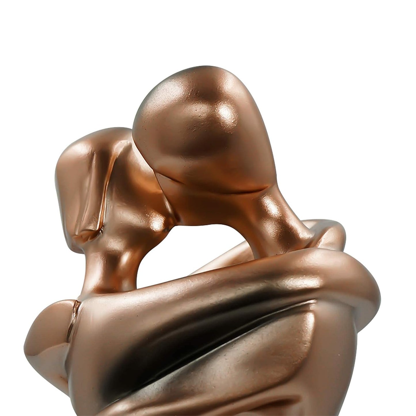 DreamsEden Romantic 7th Anniversary, Resin Modern Couple Sculpture & Metal Rose with Stand - Wedding Anniversary Birthday Valentine's Day Gifts for Wife Girlfriend