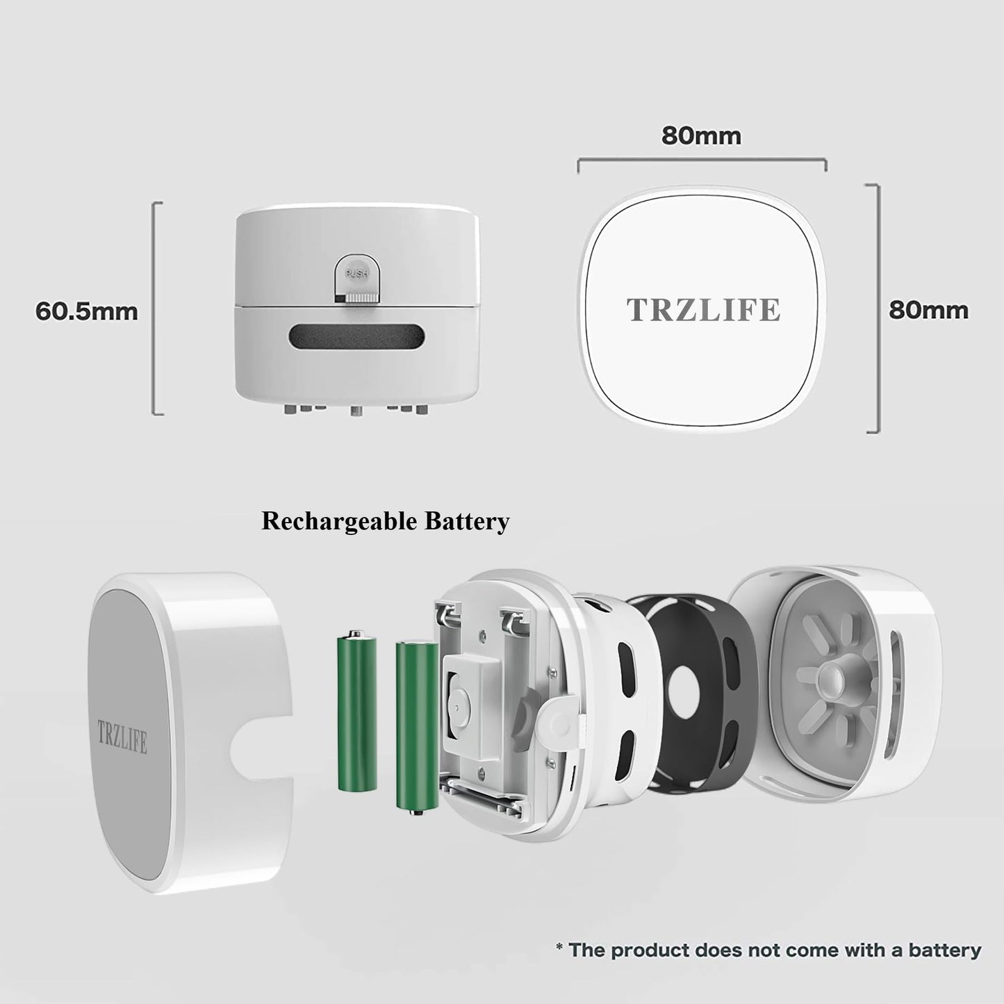 TRZLIFE Desk Vacuum Cleaner, Rechargeable and Durable Mini Desktop Vacuum with Bonus Accessories Desk Cleaner Sucks Tiny Items and Crumbs from Desktop Drawer Countertop Ideal as a White Elephant Gift