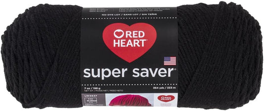 Red Heart Super Saver Yarn 312 Black