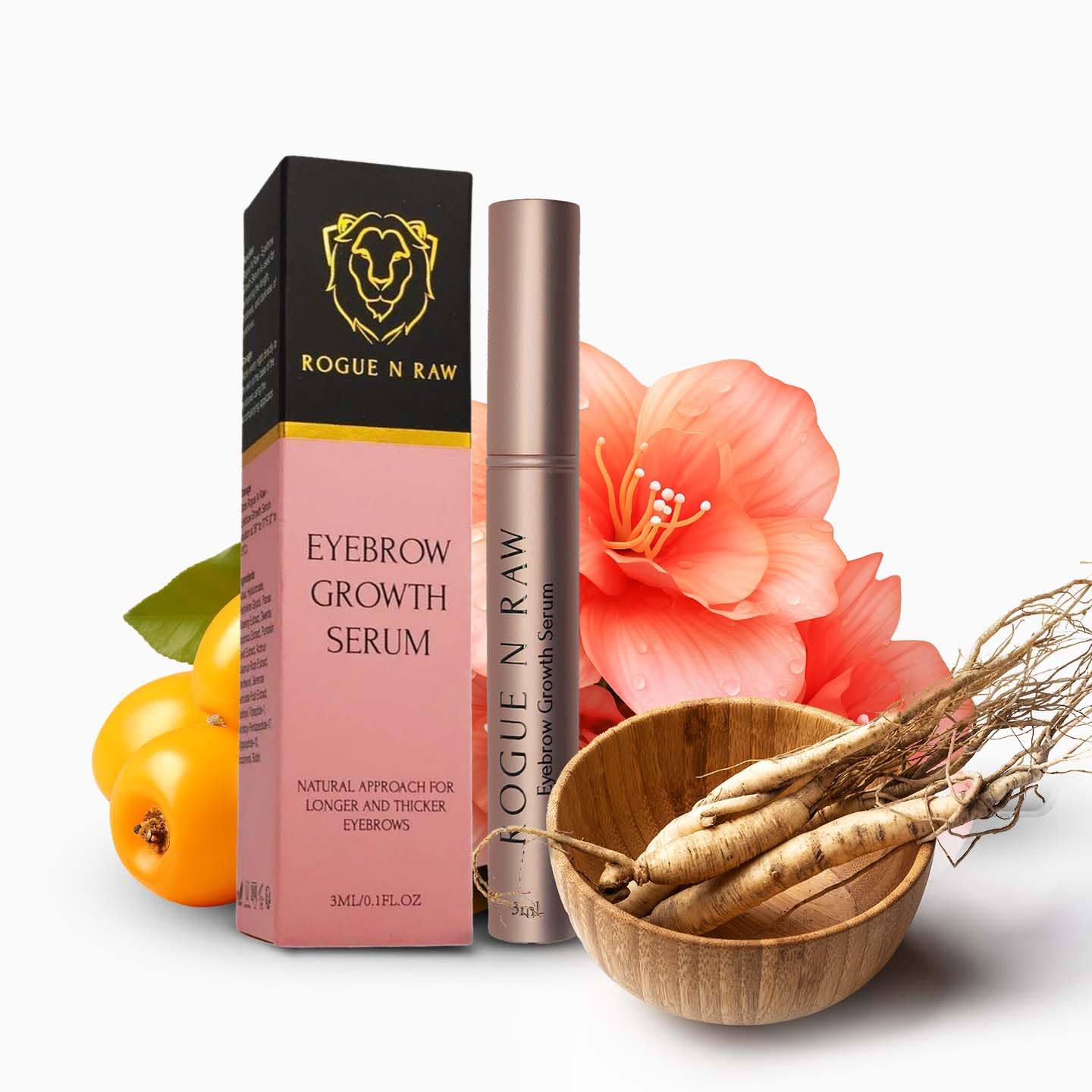 Eyebrow Growth Serum â 3ml Natural Ingredients Eyebrow Serum to Grow Thicker Brows, Eyebrow and Eyelash Enhancing Serum