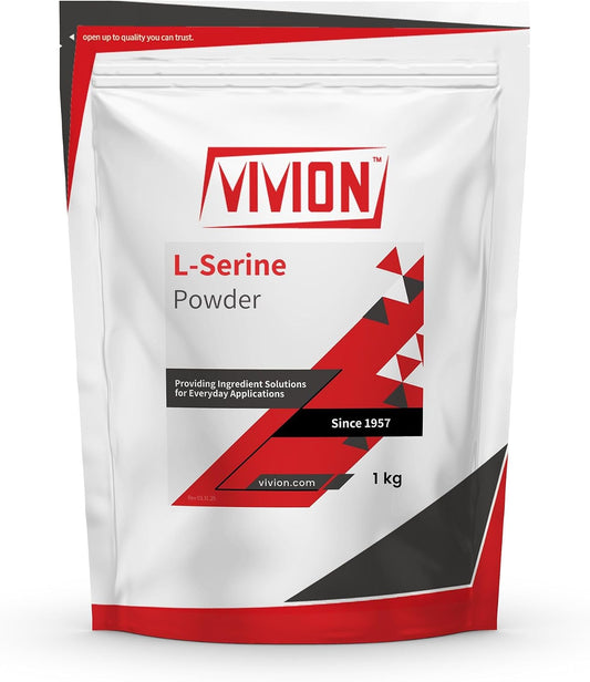 L‑Serine Powder - 1000 Grams - Amino Acid - Powdered for Manufacturing Cognitive Health & Cellular Support Tablet Capsule Formulations - 1 kg (2.2 lb)