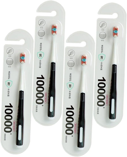 Beavorty Maternal Toothbrush 4pcs with Ultra Soft Bristles for Oral Care and Gums Deep Cleaning, Portable Manual Toothbrush Set for Postpartum and Pregnant Women Random Color